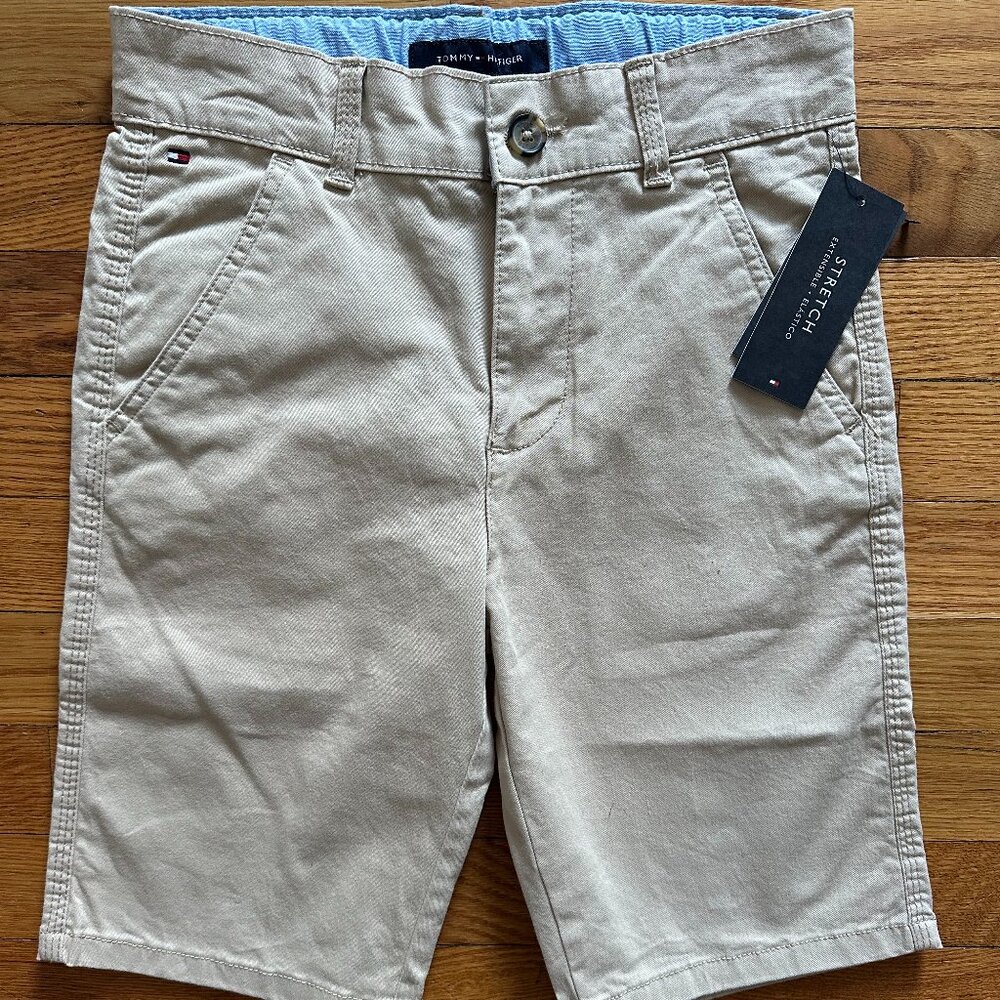 SOLD NWT Tommy Hilfiger Boys Khaki Shorts - Size 12, Perfect for School Uniform!